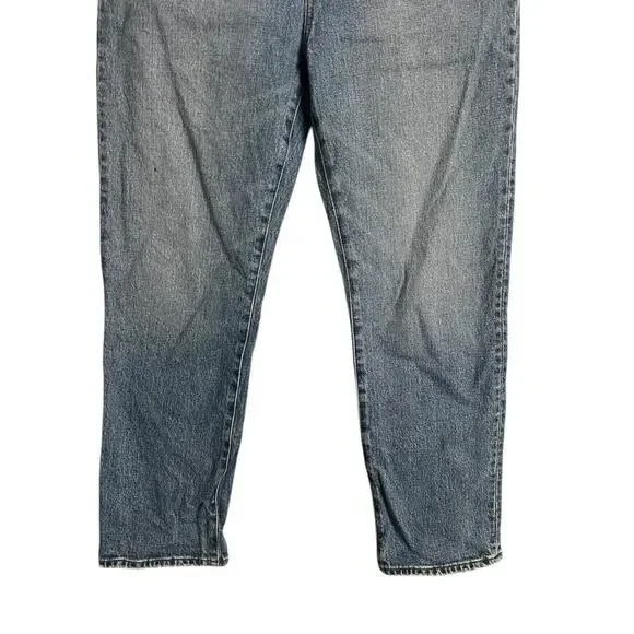 Madewell 90s Straight Crop Jeans Womens 26 Blue High Rise Medium Wash Stretch - Picture 3 of 7